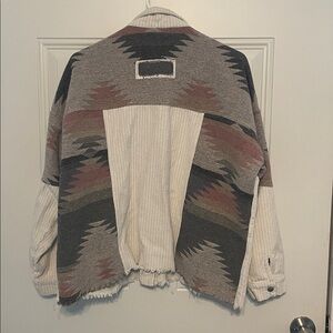 Southwestern Pattern Corduroy Jacket
